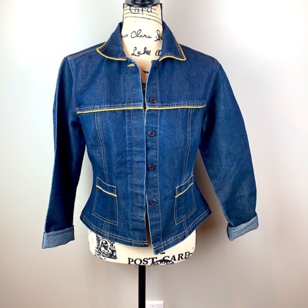 Vintage Y2K Newport News Jeanology Collection Denim Jean Jacket - Picture 4 of 8